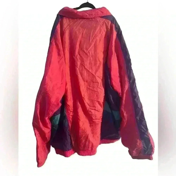 Dreimar Windbreaker jacket pink purple blue size small vintage 80s 90s used - Picture 3 of 5